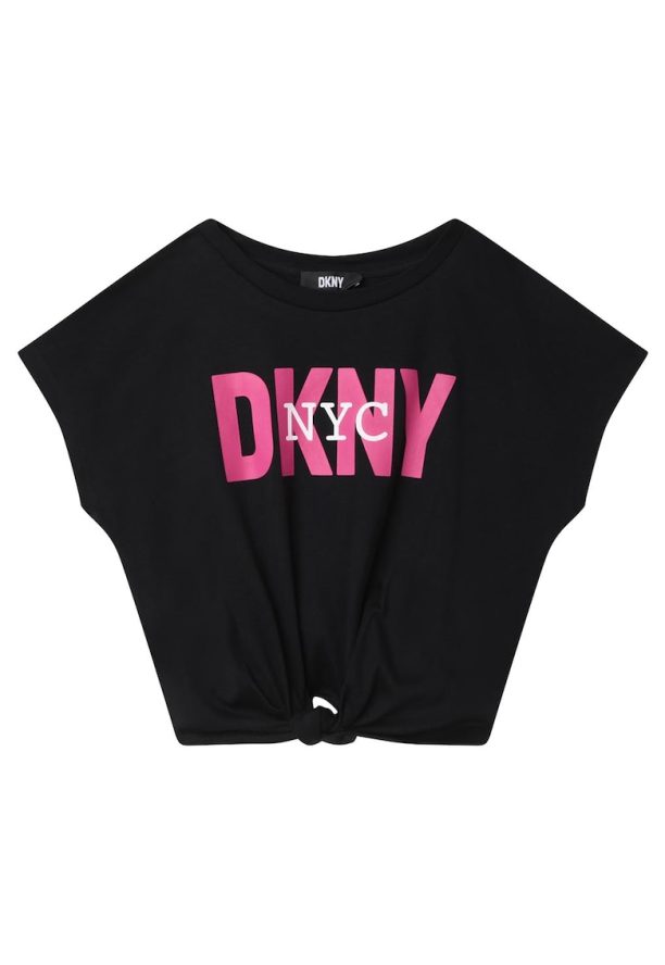 Къса тениска с възел DKNY