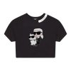 Къса тениска с модал KARL LAGERFELD KIDS