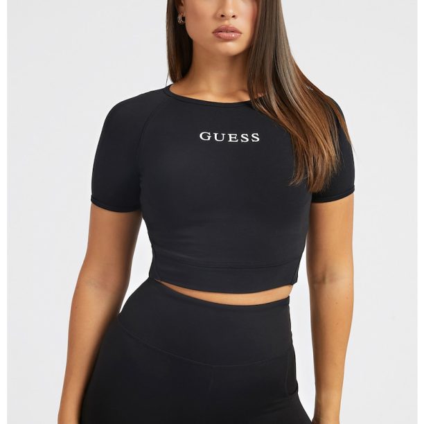 Къса фитнес тениска с лого Guess