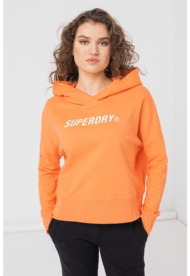 Късо худи с принт и лого SUPERDRY