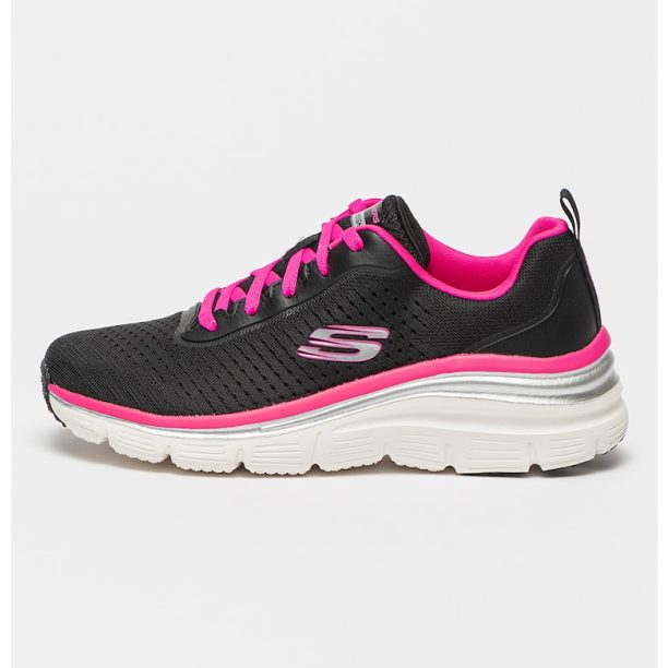 Мрежести спортни обувки Fashion с еко кожа Skechers