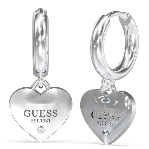 Обеци от неръждаема стоамана с лого Guess