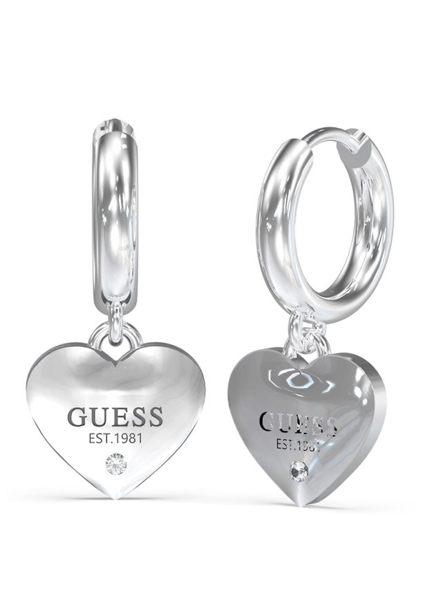 Обеци от неръждаема стоамана с лого Guess