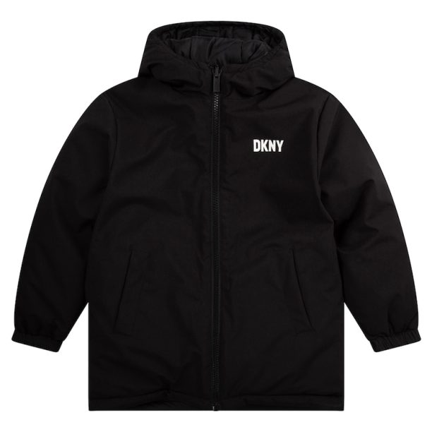 Олекотено зимно яке с двулицев дизайн DKNY