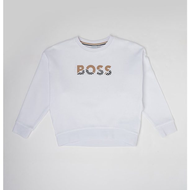 Памучен суитшърт с лого BOSS Kidswear