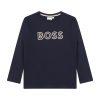 Памучна блуза с лого BOSS Kidswear