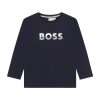 Памучна блуза с лого BOSS Kidswear