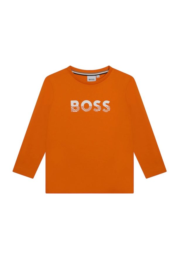 Памучна блуза с лого BOSS Kidswear