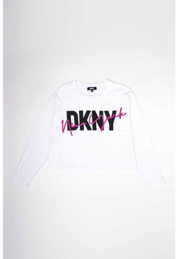 Памучна блуза с лого DKNY