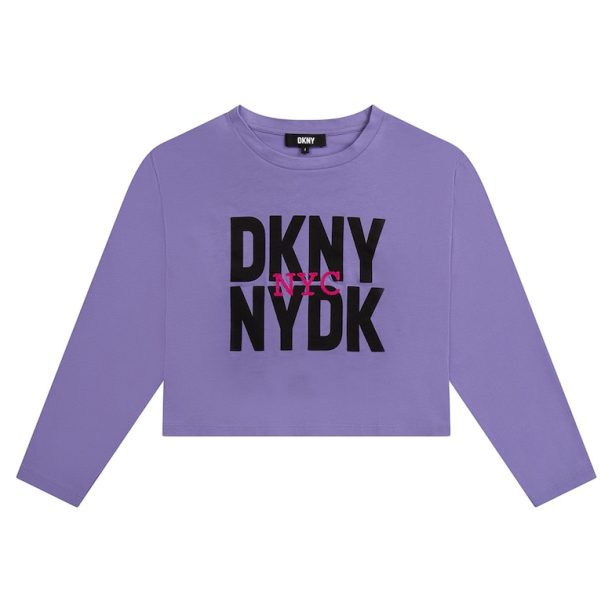 Памучна блуза с лого DKNY