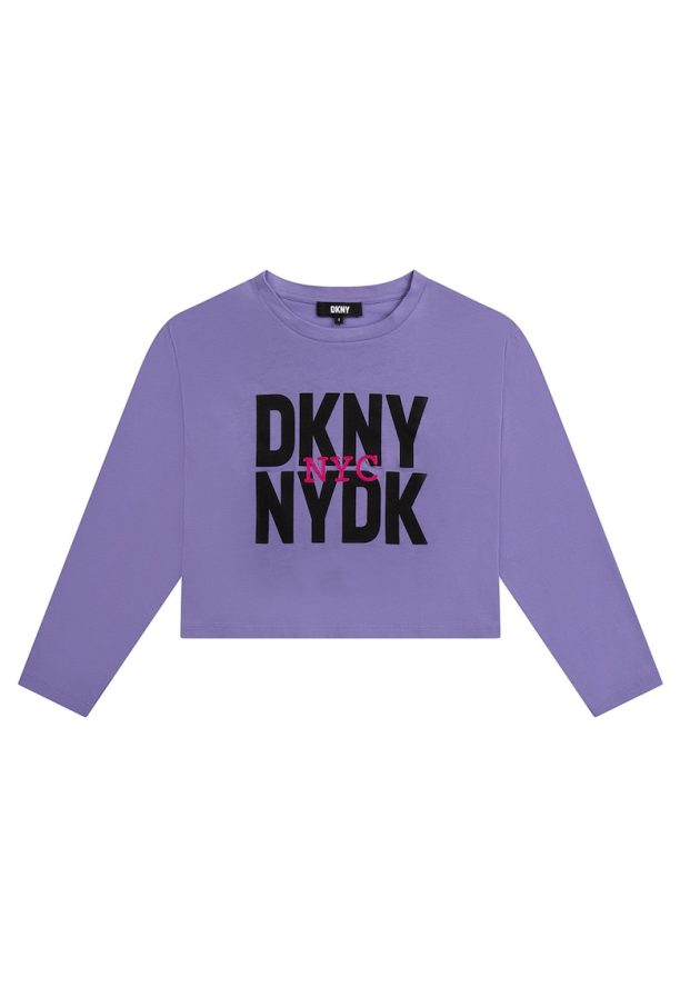 Памучна блуза с лого DKNY