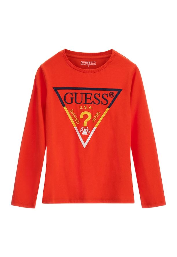 Памучна блуза с лого GUESS JEANS