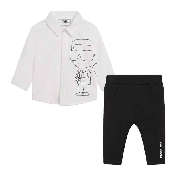 Памучна риза и клин KARL LAGERFELD KIDS