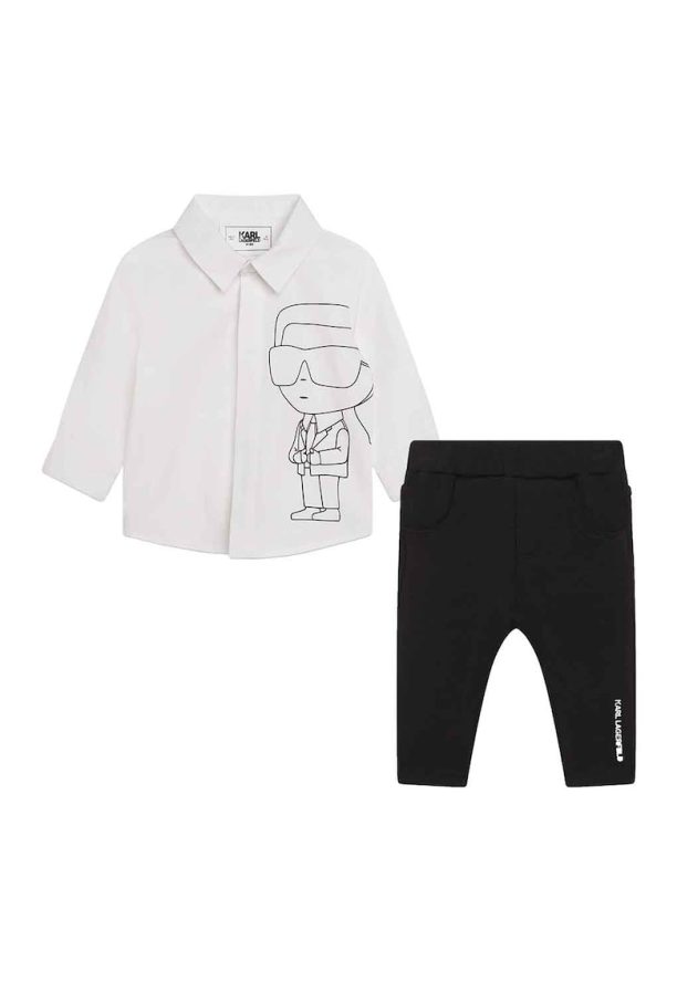 Памучна риза и клин KARL LAGERFELD KIDS