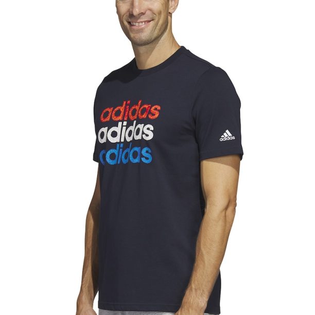 Памучна тениска Multi Linear с лого adidas Sportswear