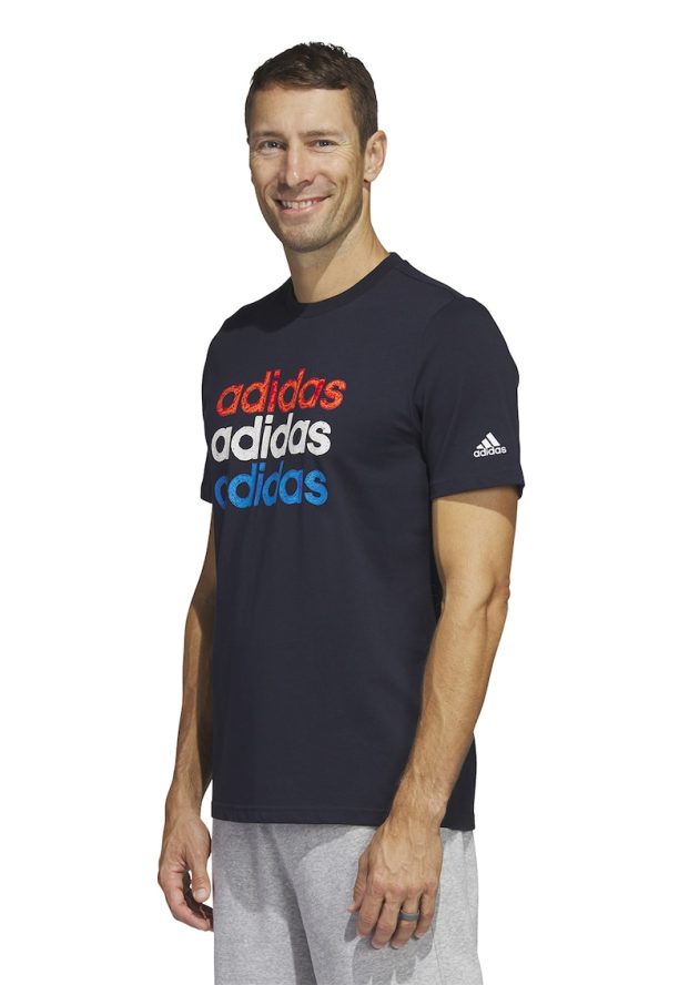 Памучна тениска Multi Linear с лого adidas Sportswear