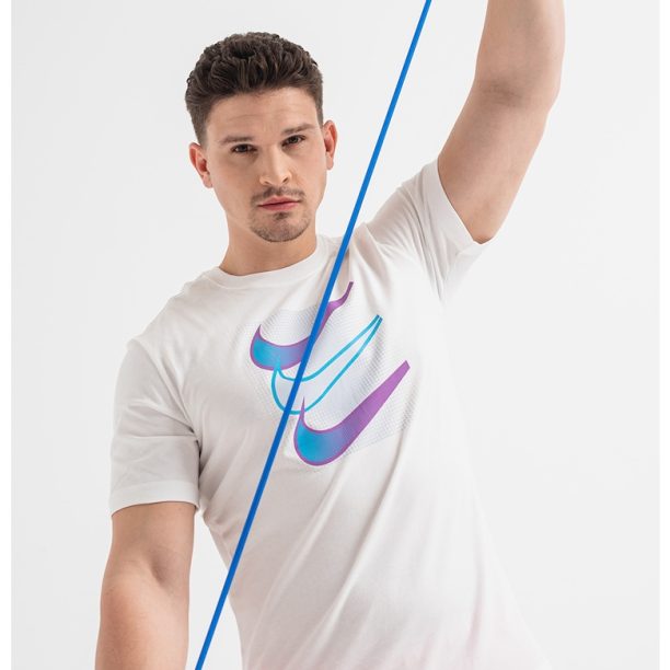 Памучна тениска Swoosh с принт Nike