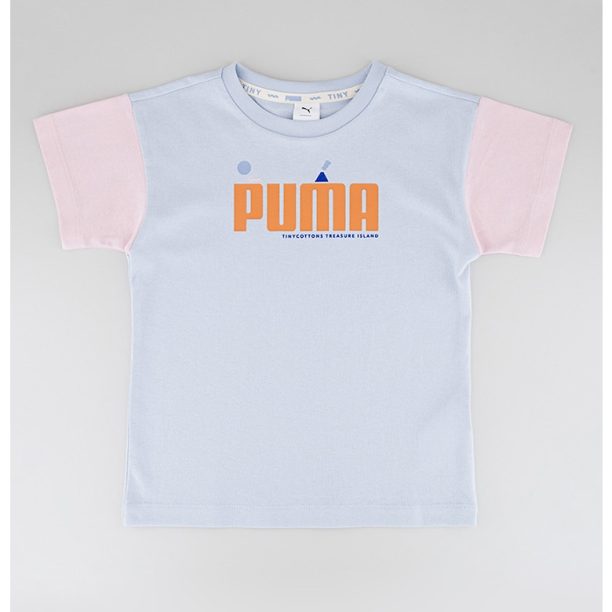 Памучна тениска TinyCottons със свободна кройка Puma