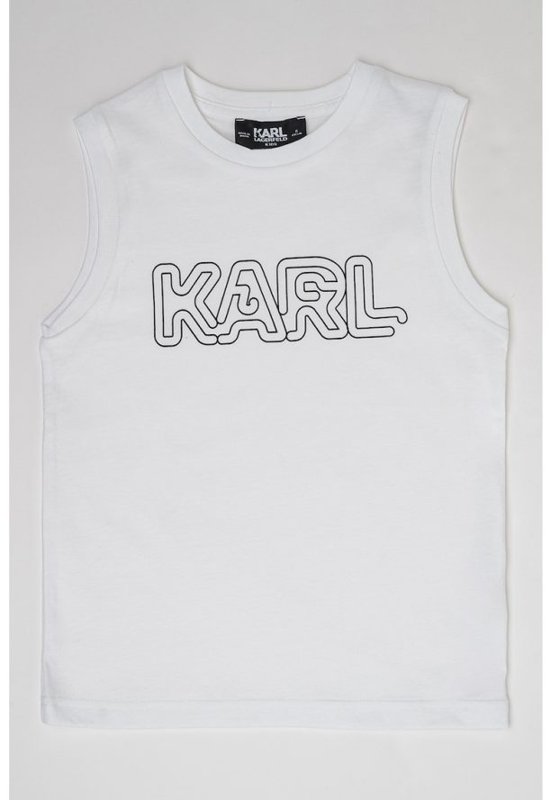 Памучна тениска без ръкави KARL LAGERFELD KIDS