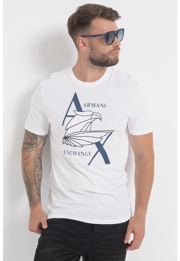 Памучна тениска с лого ARMANI EXCHANGE