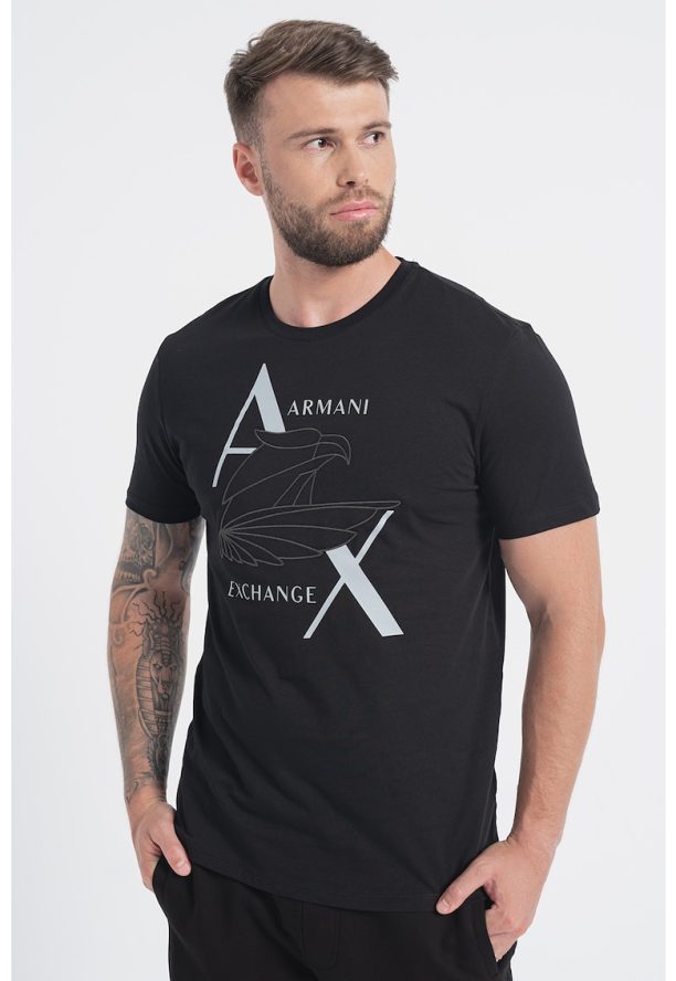 Памучна тениска с лого ARMANI EXCHANGE