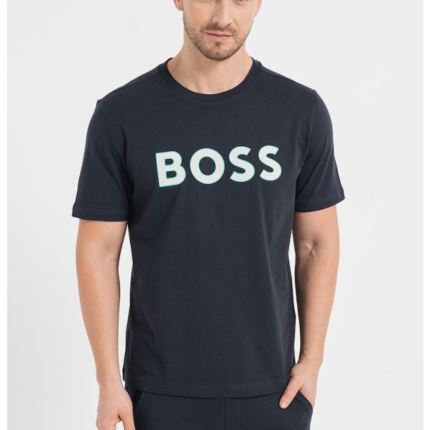 Памучна тениска с лого BOSS