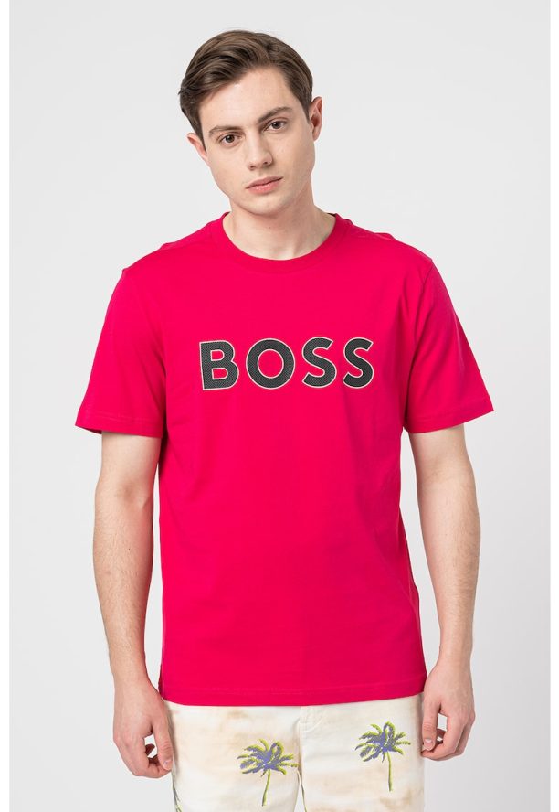 Памучна тениска с лого BOSS