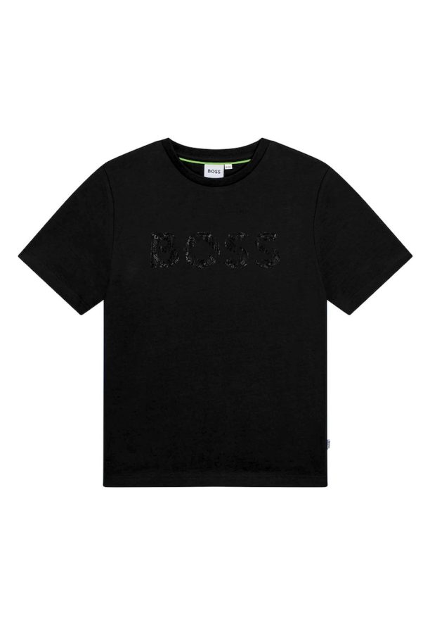 Памучна тениска с лого BOSS Kidswear