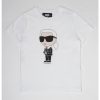 Памучна тениска с лого KARL LAGERFELD KIDS