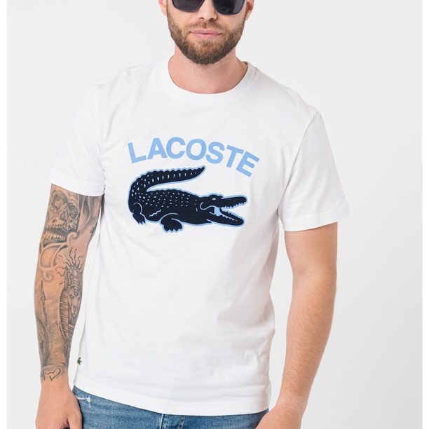 Памучна тениска с лого Lacoste