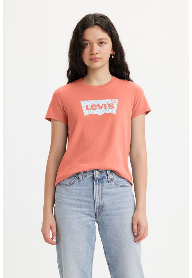 Памучна тениска с овално деколте Levis