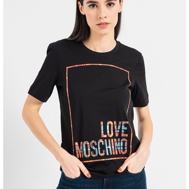 Памучна тениска с лого Love Moschino