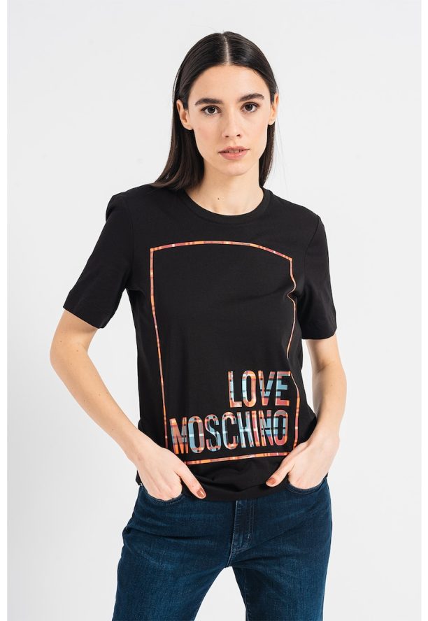 Памучна тениска с лого Love Moschino