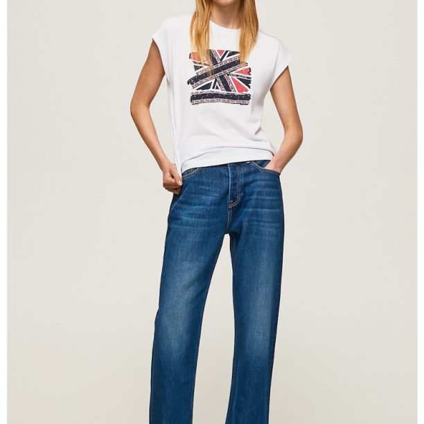 Памучна тениска с лого Pepe Jeans London