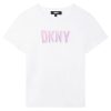 Памучна тениска с метализирана щампа DKNY