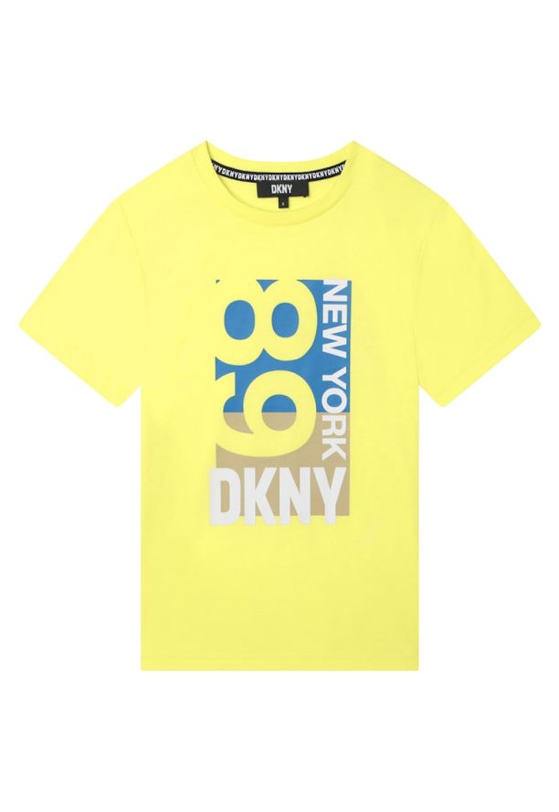 Памучна тениска с фигурална щампа DKNY