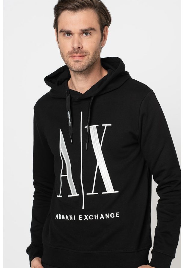 Памучно худи с бродирано лого ARMANI EXCHANGE