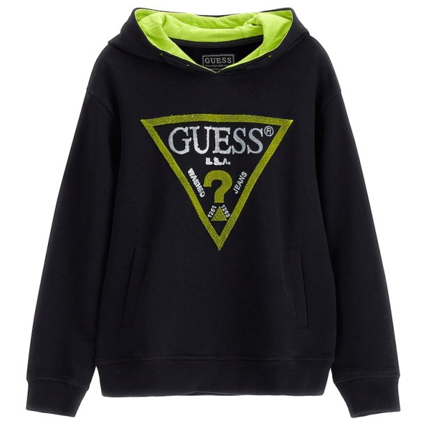 Памучно худи със свободна кройка GUESS JEANS