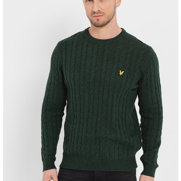 Плетен пуловер с вълна Lyle  Scott