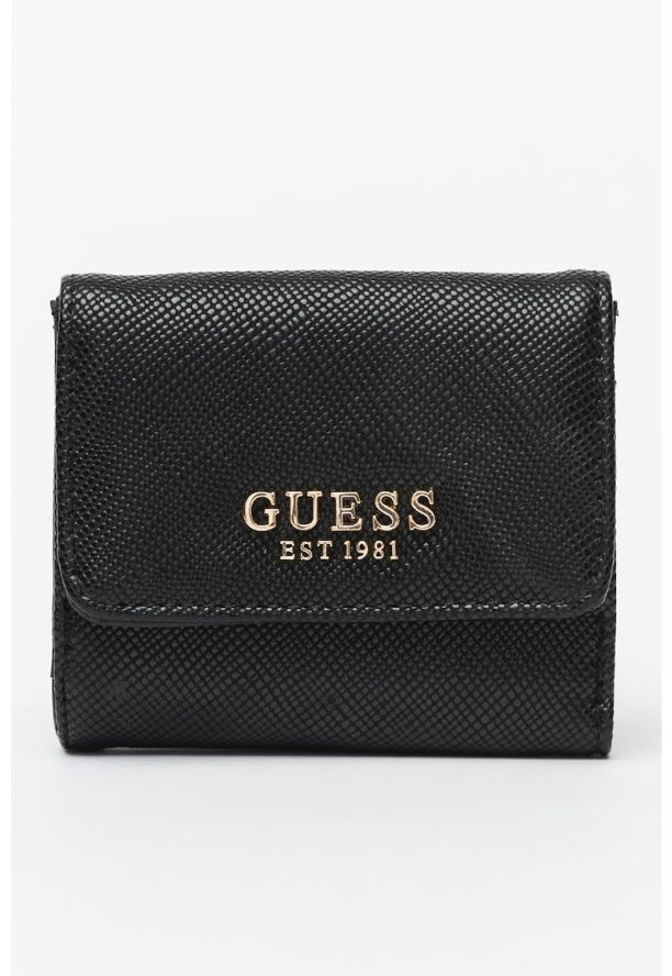 Портфейл Laurel от еко кожа с метално лого Guess