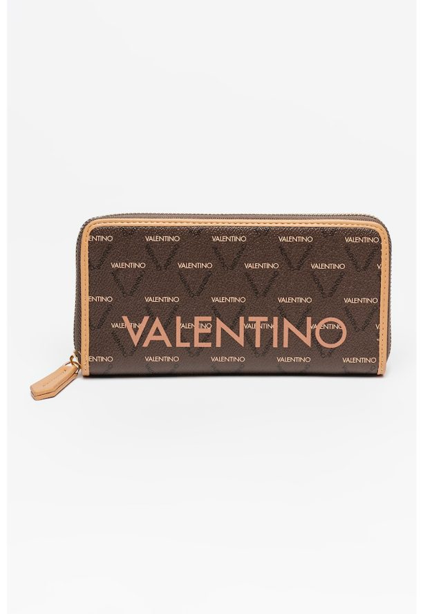 Портфейл от еко кожа с цип и лога Valentino Bags