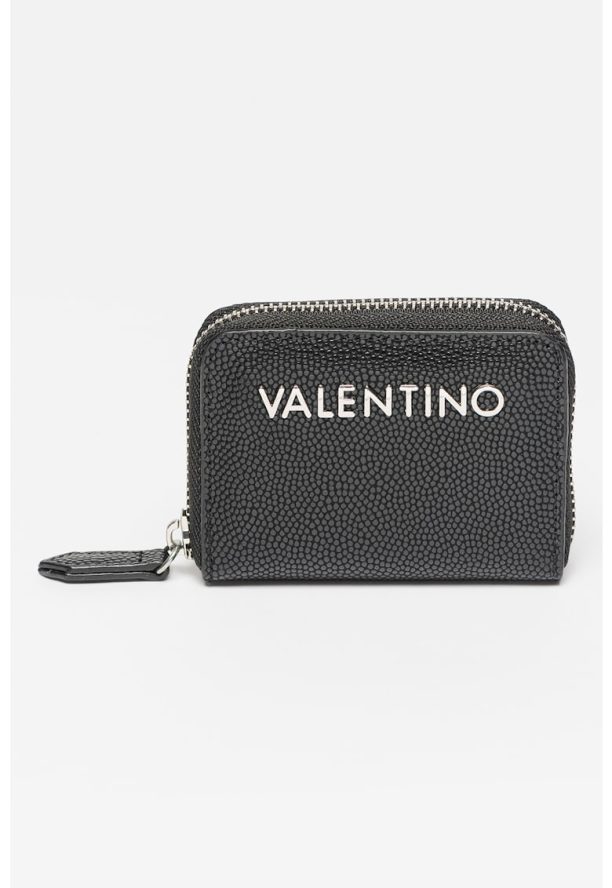 Портфейл от еко кожа с цип и лого Valentino Bags