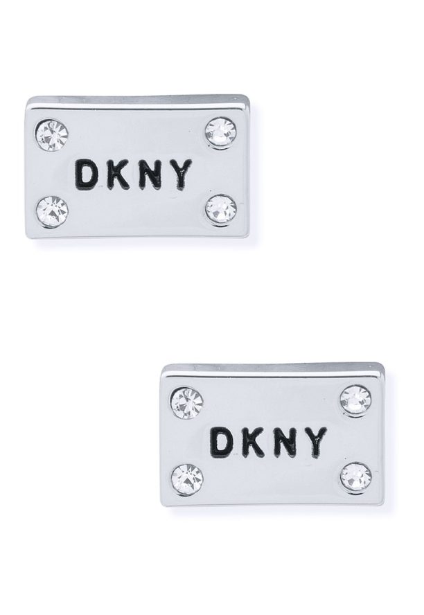 Правоъгълни обеци с кристали DKNY