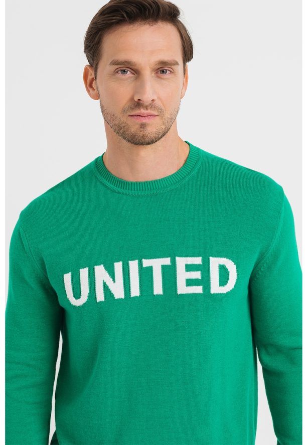 Пуловер с овално деколте United Colors of Benetton