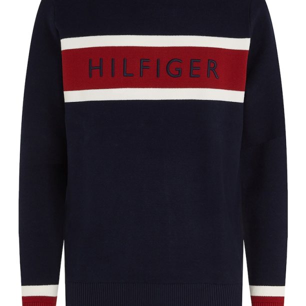 Пуловер с овално деколте и лого Tommy Hilfiger