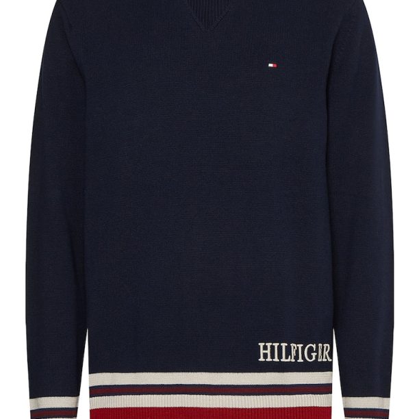 Пуловер със свободна кройка и контрасти Tommy Hilfiger