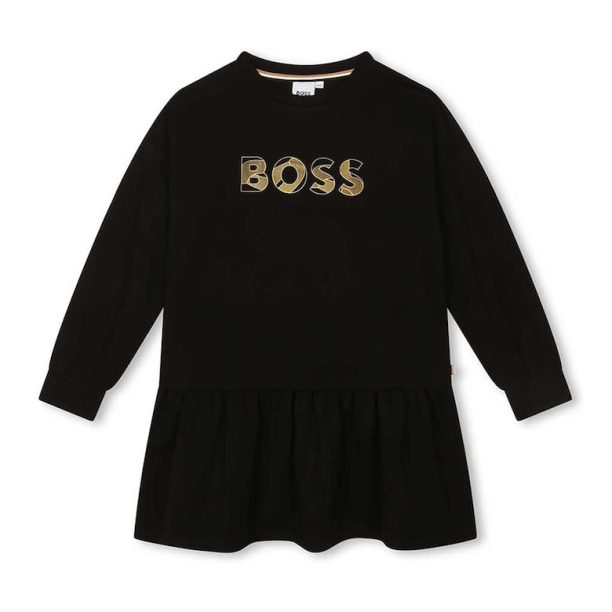 Рокля с лого BOSS Kidswear