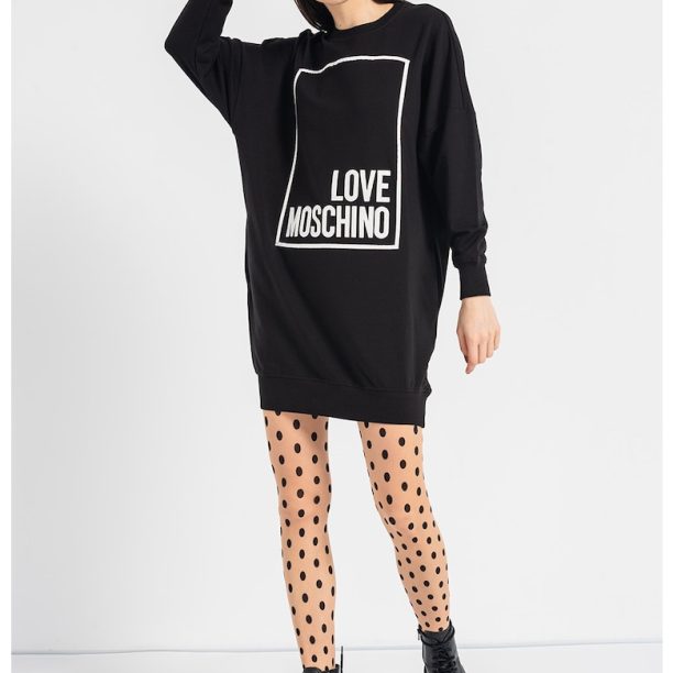 Рокля с лого и паднали ръкави Love Moschino