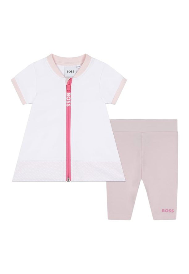 Рокля с цип и клин - 2 части BOSS Kidswear