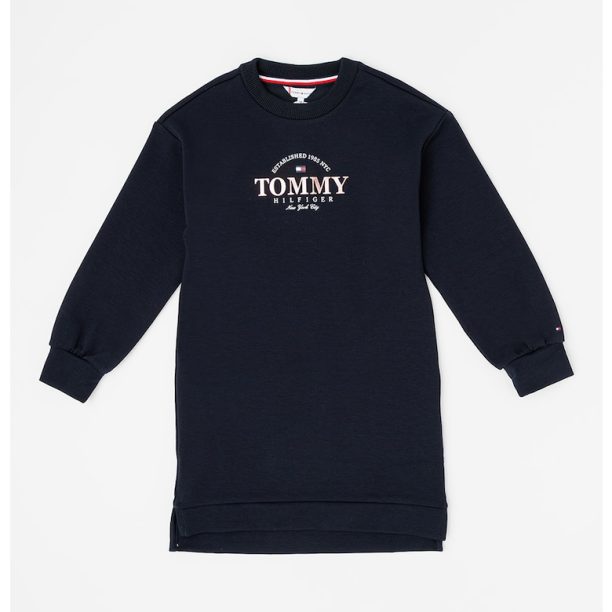 Рокля-суитшърт с лого на гърдите Tommy Hilfiger